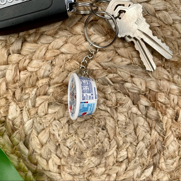 Cool Whip Lite Keychain | Handmade | Mini Brands | Quirky | Fun | NWOT - Picture 11 of 15
